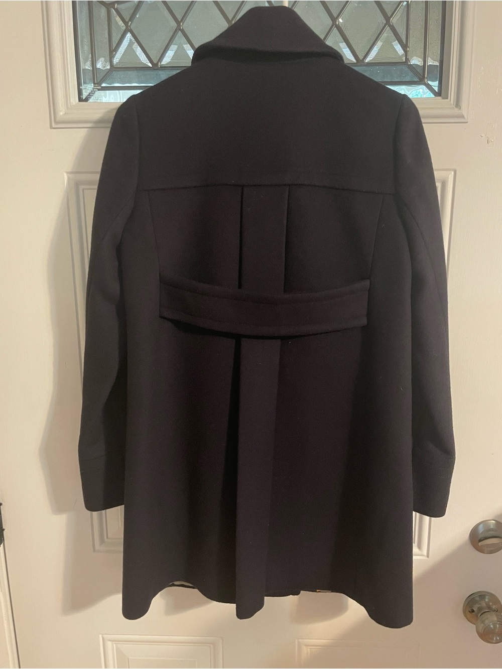 J. Crew Women's Wool and Cashmere Long Pea Coat in Navy - Picture 3 of 5